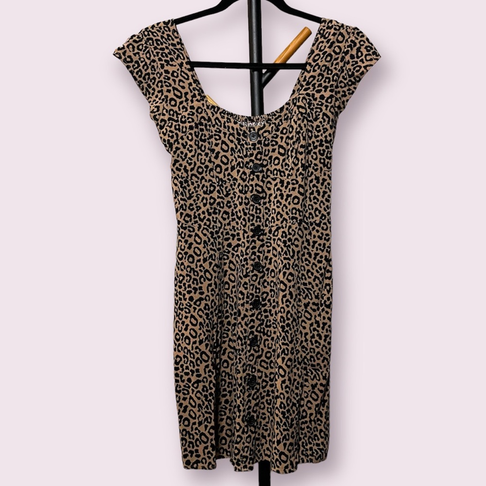 Aeropostale Cheetah / Leopard Print Dress S Cute Summer